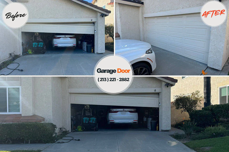 Before and after: garage door repair Cordry Sweetwater Lakes, IN